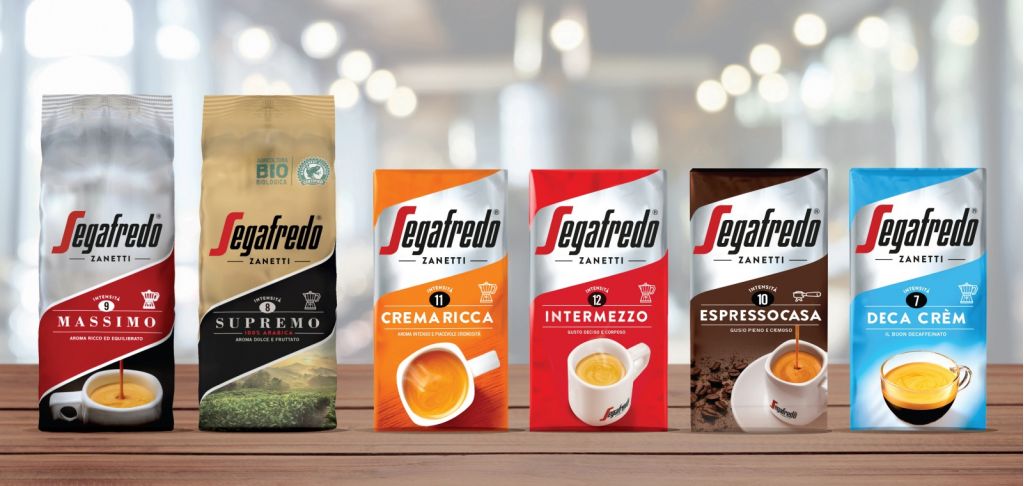 Segafredo Intermezzo café en grains, Segafredo Selezione ORO café en grains,  Segafredo casa café en grains, Segafredo Horeca café en grains